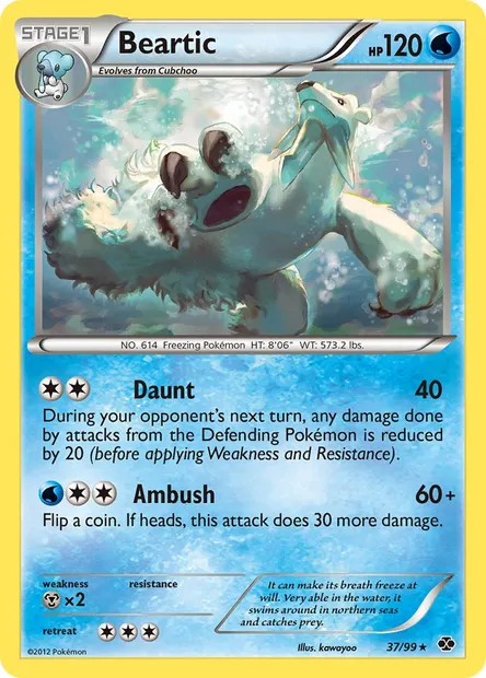 Beartic, Pokémon card NXD 37 — Next Destinies set