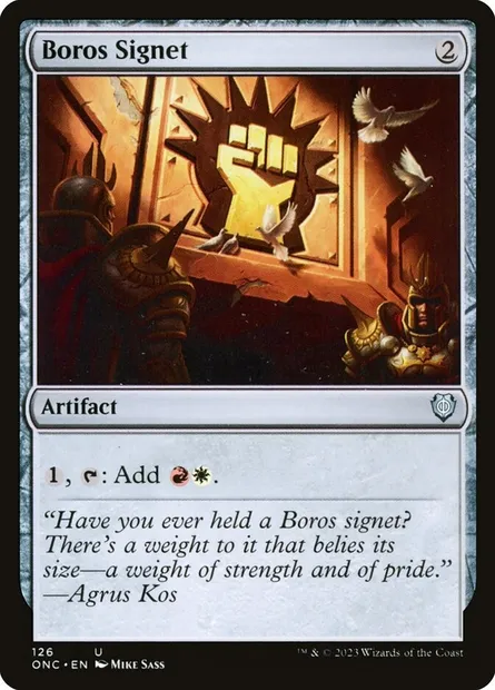Boros Signet, Magic card ONC 126 — Phyrexia: All Will Be One Commander set