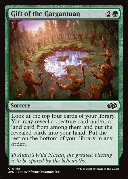 Gift of the Gargantuan, Magic card J25 148 — Foundations Jumpstart set