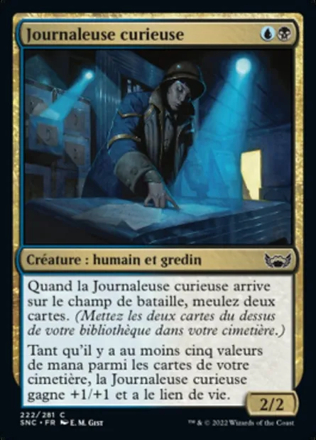 Journaleuse curieuse, carte Magic SNC 222 — extension Les rues de la Nouvelle-Capenna