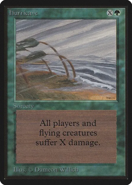 Ouragan, carte Magic LEB 201 — extension Limited Edition Beta