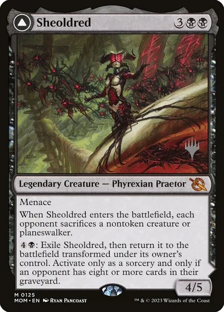 Sheoldred // The True Scriptures, Magic card PMOM 125p — March of the Machine Promos set