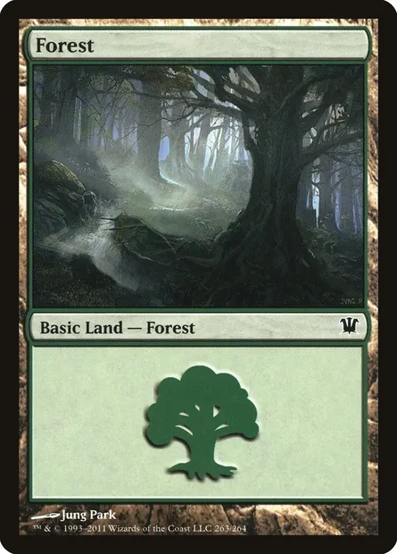 Forest, Magic card ISD 263 — Innistrad set