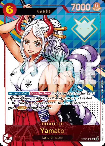 Yamato, carte One Piece EB02-006 — extension Anime 25th Collection