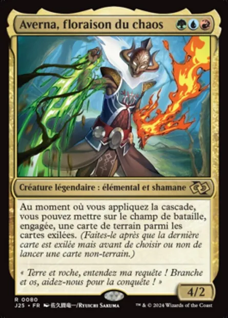 Averna, floraison du chaos, carte Magic J25 80 — extension Foundations Jumpstart