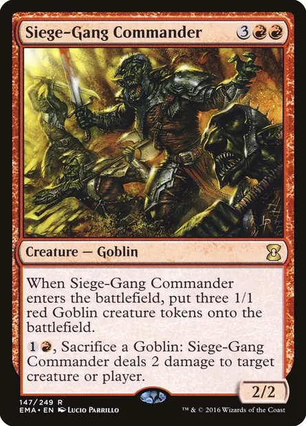 Siege-Gang Commander, Magic card EMA 147 — Eternal Masters set
