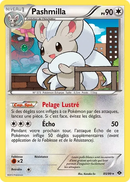 Pashmilla, carte Pokémon NXD 85 — extension Destinées Futures