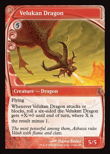 Velukan Dragon, carte Magic MB2 145 — extension Mystery Booster 2
