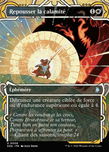 Repousser la calamité, carte Magic SOA 8 — extension Secrets of Strixhaven Mystical Archive