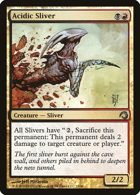 Acidic Sliver, Magic card H09 13 — Premium Deck Series: Slivers set