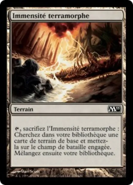 Immensité terramorphe, carte Magic M11 229 — extension Magic 2011