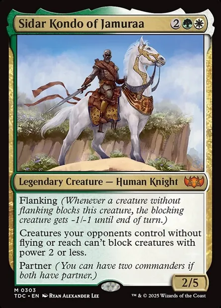 Sidar Kondo of Jamuraa, Magic card TDC 303 — Tarkir: Dragonstorm Commander set