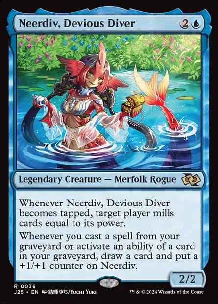 Neerdiv, Devious Diver, Magic card J25 36 — Foundations Jumpstart set