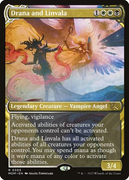Drana and Linvala, Magic card MOM 305 — March of the Machine set