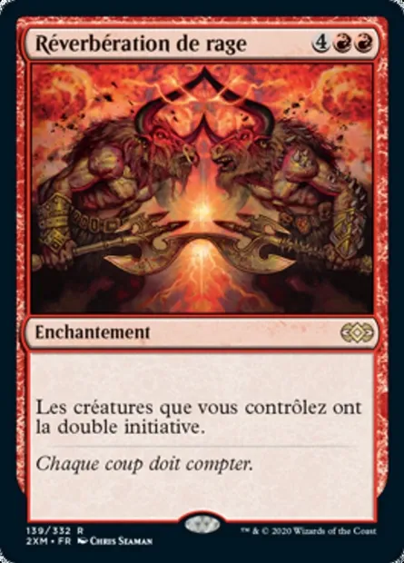 Réverbération de rage, carte Magic 2XM 139 — extension Double Masters