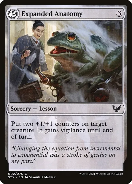 Expanded Anatomy, Magic card STX 2 — Strixhaven: School of Mages set