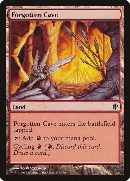 Forgotten Cave, Magic card C13 289 — Commander 2013 set
