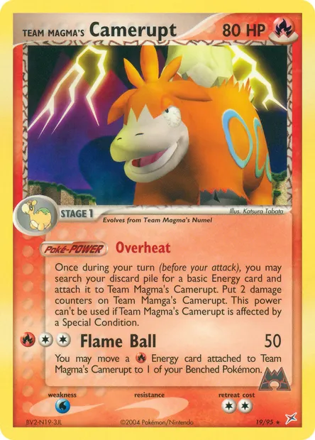 Team Magma's Camerupt, Pokémon card MA 19 — Team Magma vs Team Aqua set