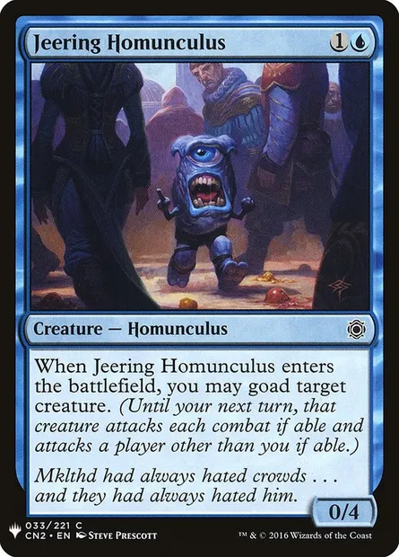 Jeering Homunculus, Magic card PLST CN2-33 — The List set