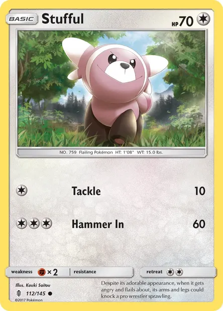 Stufful, Pokémon card GRI 112 — Guardians Rising set