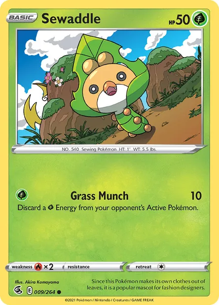Sewaddle, Pokémon card FST 9 — Fusion Strike set