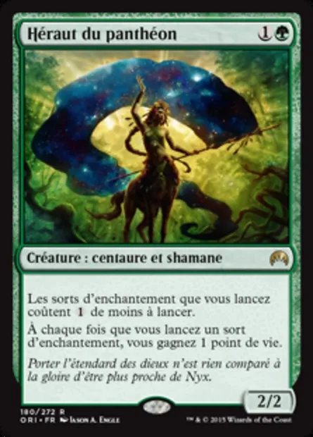 Héraut du panthéon, carte Magic ORI 180 — extension Magic Origines