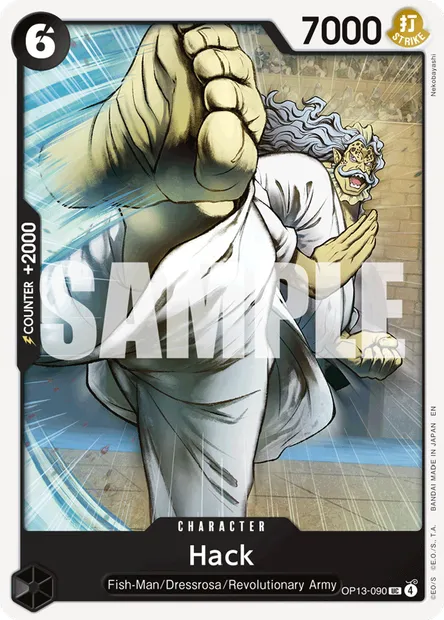Hack, One Piece card OP13-090 — CARRYING ON HIS WILL set