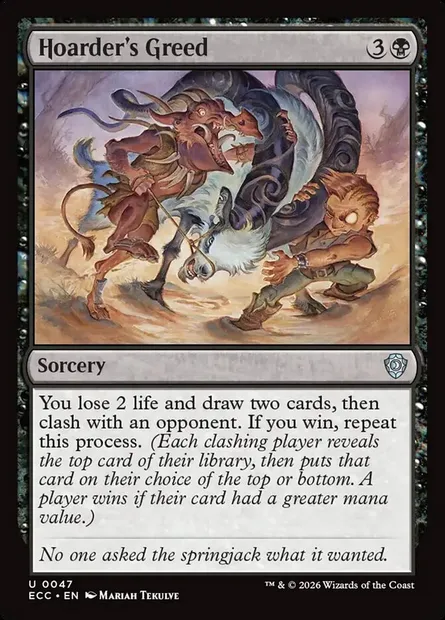 Hoarder's Greed, Magic card ECC 47 — Lorwyn Eclipsed Commander set