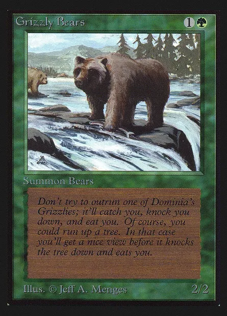 Grizzly Bears, Magic card CEI 200 — Intl. Collectors' Edition set