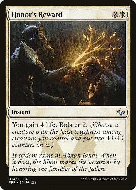 Honor's Reward, Magic card FRF 14 — Fate Reforged set