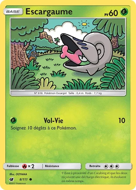 Escargaume, carte Pokémon CIN 8 — extension Invasion Carmin