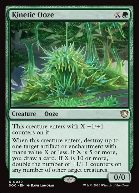 Kinetic Ooze, Magic card SOC 39 — Secrets of Strixhaven Commander set