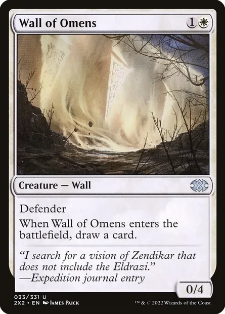 Wall of Omens, Magic card 2X2 33 — Double Masters 2022 set