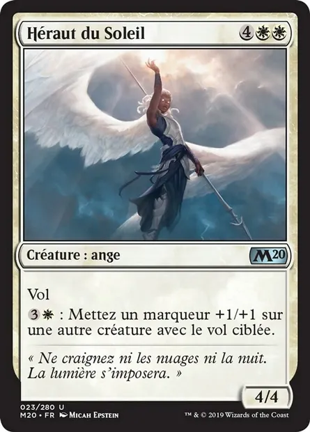 Héraut du Soleil, carte Magic M20 23 — extension Core Set 2020