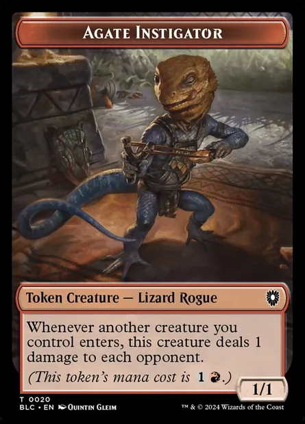 Agate Instigator, Magic card TBLC 20 — Bloomburrow Commander Tokens set