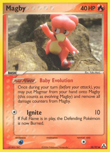 Magby, Pokémon card LM 58 — Legend Maker set