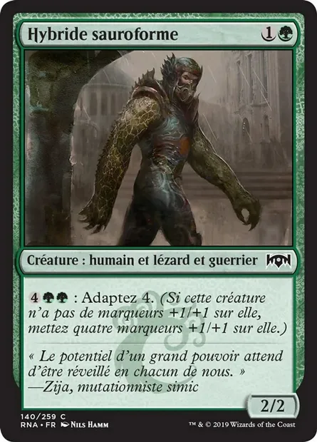 Hybride sauroforme, carte Magic RNA 140 — extension L'allégeance de Ravnica