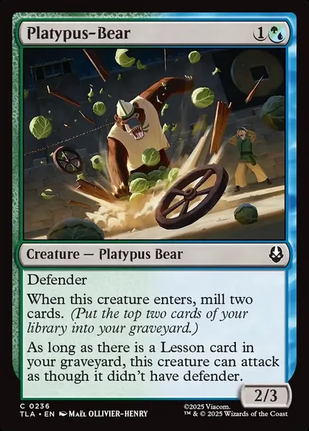 Platypus-Bear, Magic card TLA 236 — Avatar: The Last Airbender set