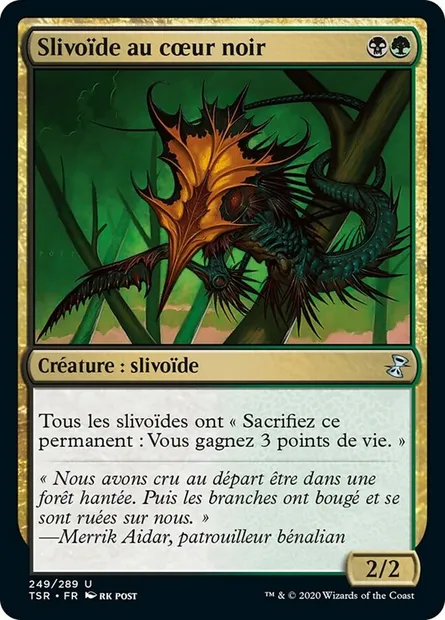 Slivoïde au cœur noir, carte Magic TSR 249 — extension Spirale Temporelle Remastered
