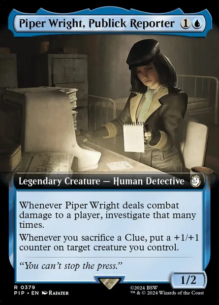 Piper Wright, Publick Reporter, Magic card PIP 379 — Fallout set