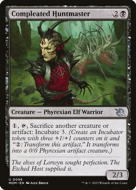 Compleated Huntmaster, Magic card MOM 96 — March of the Machine set