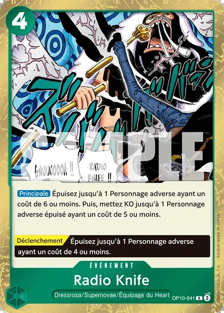 Radio Knife, carte One Piece OP10-041 — extension SANG ROYAL