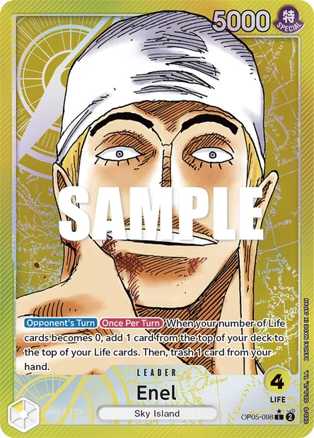 Enel, One Piece card OP05-098 — AWAKENING OF THE NEW ERA set