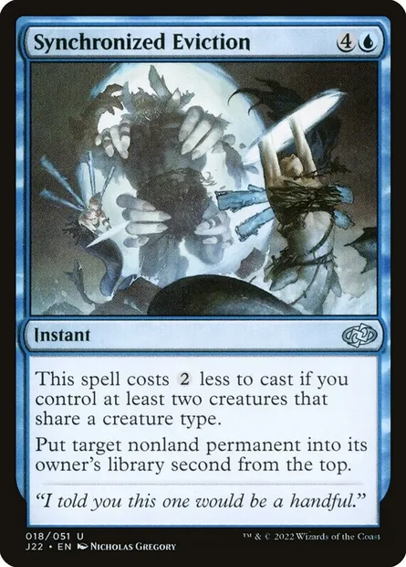 Synchronized Eviction, Magic card J22 18 — Jumpstart 2022 set