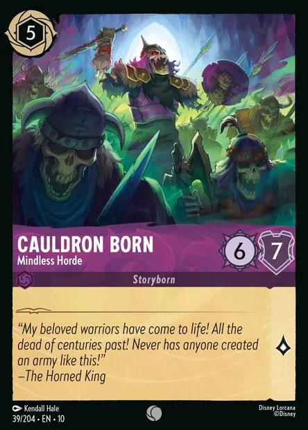 Cauldron Born - Mindless Horde, Disney Lorcana card CH10-039 — Whispers in the Well set