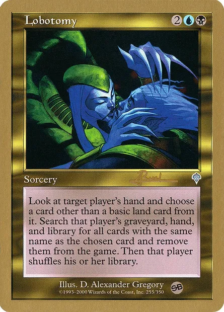 Lobotomy, Magic card WC01 ar255sb — World Championship Decks 2001 set
