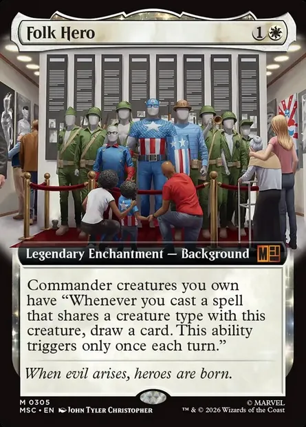 Folk Hero, Magic card MSC 305 — Marvel Super Heroes Commander set
