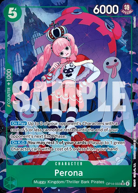 Perona, One Piece card OP14-033 — THE AZURE SEA’S SEVEN set