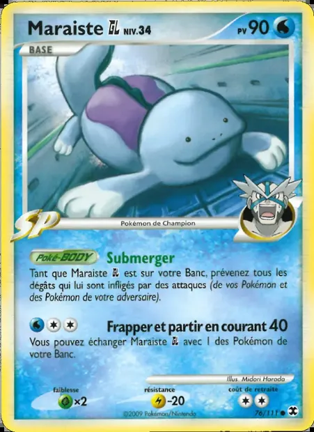 Maraiste GL Niv. 34, carte Pokémon RR 76 — extension Rivaux Émergeants
