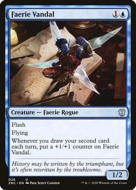 Faerie Vandal, Magic card ZNC 26 — Zendikar Rising Commander set